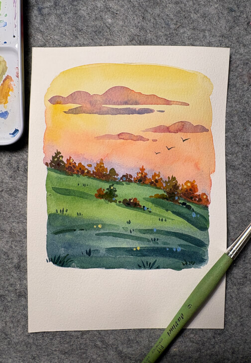 Minimalist Watercolour Landscape Painting Workshop