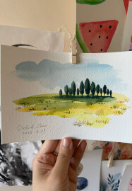 Minimalist Watercolour Landscape Painting Workshop