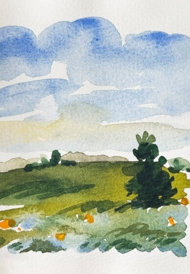 Minimalist Watercolour Landscape Painting Workshop