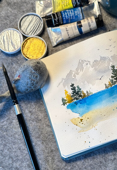 Minimalist Watercolour Landscape Painting Workshop