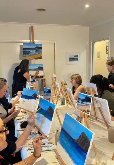 Mobile Paint and Sip Class