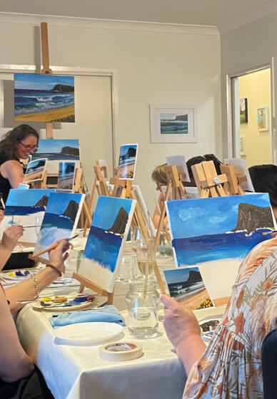 Mobile Paint and Sip Class