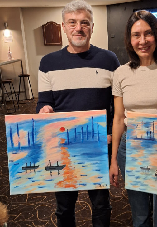 Mobile Paint and Sip Class Orange