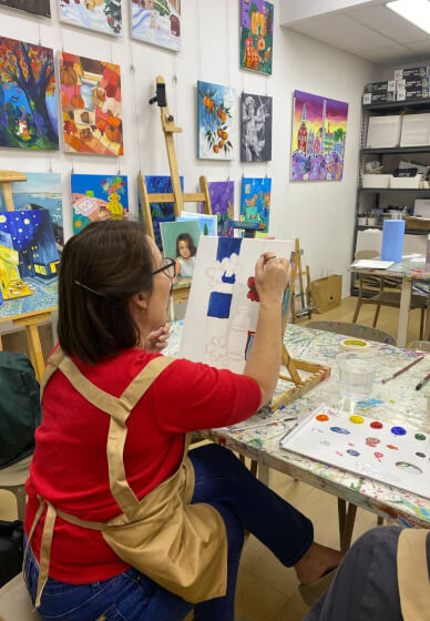 Mondrian-Inspired Still Life Paint and Sip Class
