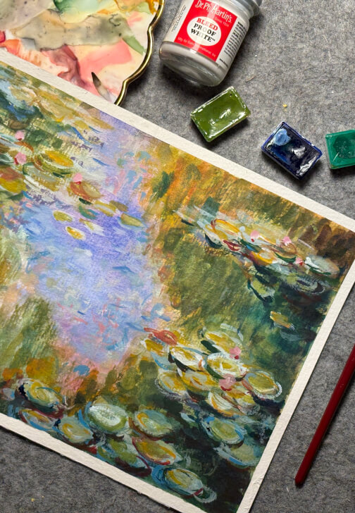 Monet-Inspired Water Lily Painting Workshop for Beginners