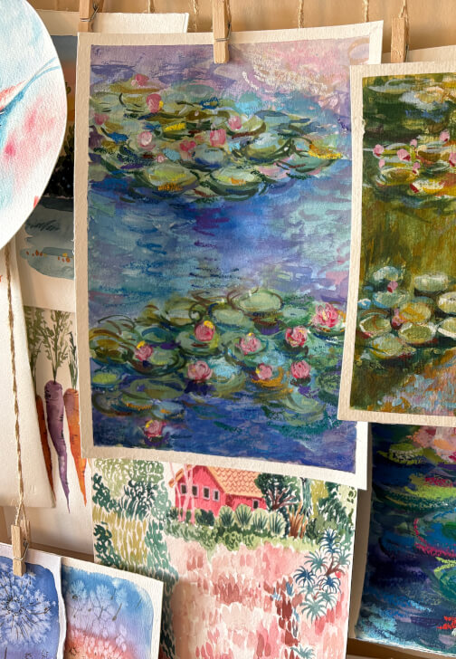 Monet-Inspired Water Lily Painting Workshop for Beginners