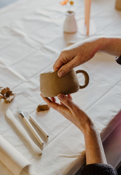 Morning Pottery Mug Making Class