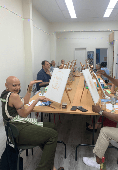 Morroccan Doorway Paint and Sip Evening