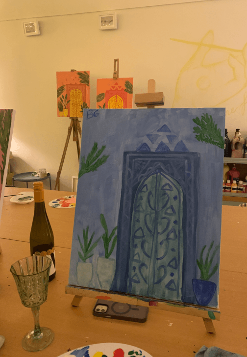 Morroccan Doorway Paint and Sip Evening