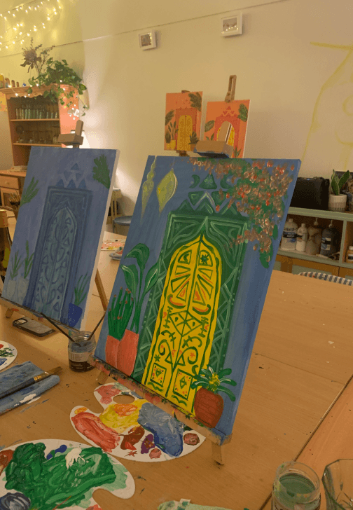 Morroccan Doorway Paint and Sip Evening