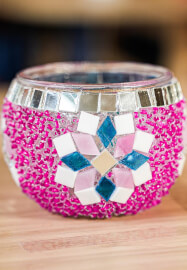 Mosaic Glass Candle Holder Workshop