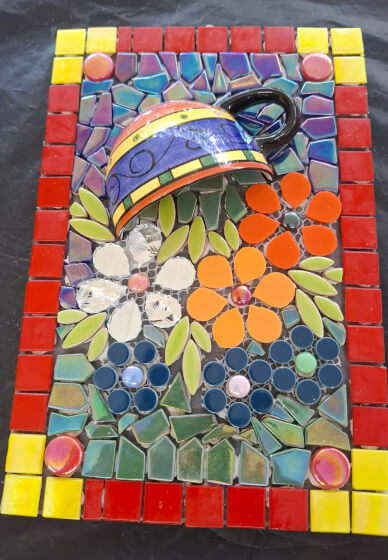 Mosaic Workshop: Half Cup Planter