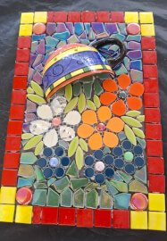 Mosaic Workshop: Half Cup Planter