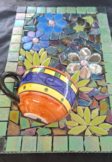 Mosaic Workshop: Half Cup Planter