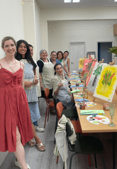 Mothers' Day Bouquet Paint and Sip Event