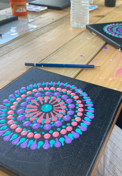 Mother's Day Dot Mandala Class: Paint and Sip BYO