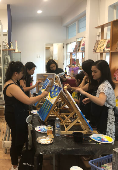 Mothers Day Paint N Sip Canvas Painting Workshop