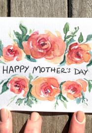 Mother's Day Workshop for Kids: Handmade Watercolour Cards