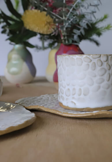 Mug and Cake Plate Pottery Class