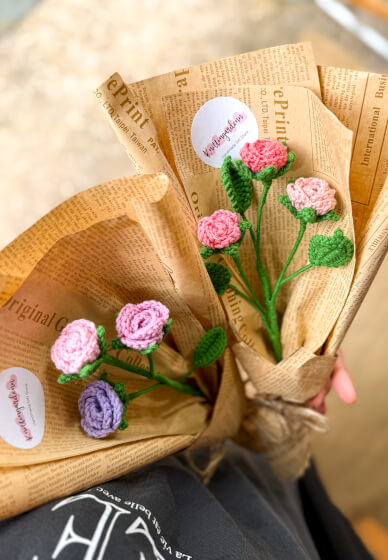Multiheaded Rose Bouqet Crochet Class in Brisbane