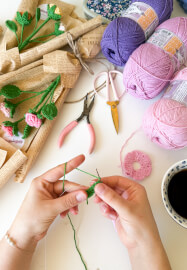 Multiheaded Rose Bouqet Crochet Class in Brisbane