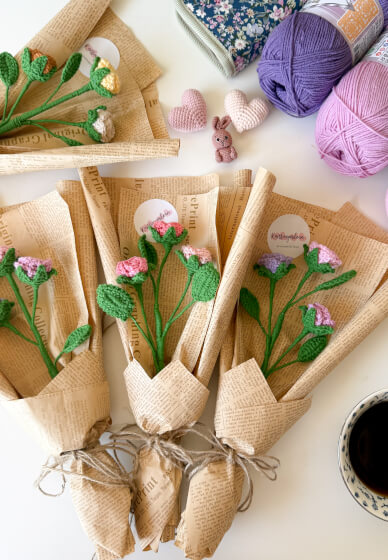 Multiheaded Rose Bouqet Crochet Class in Brisbane