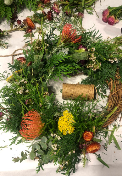 Native and Wildflower Christmas Wreath Making Workshop
