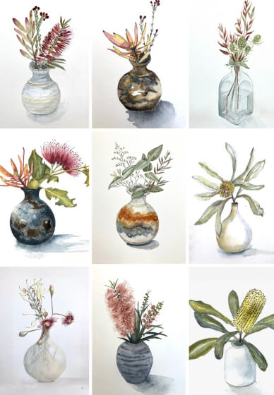 Native Flower Posy Watercolour Workshop Using Natural Plant Pigme