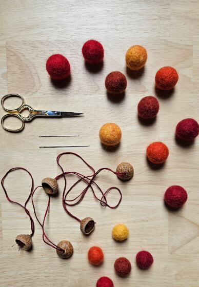 Needle Felted Acorn Workshop