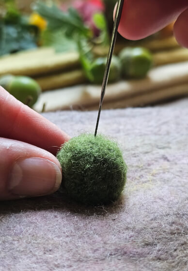 Needle Felted Acorn Workshop