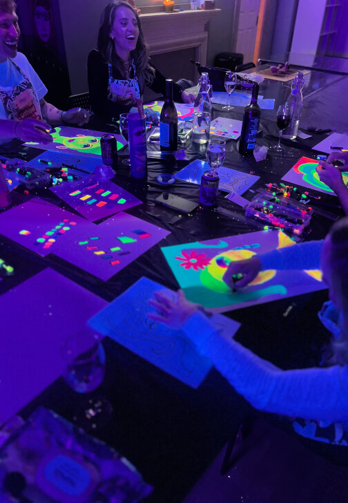 Neon Glow Drink and Draw Workshop with a Drag Queen