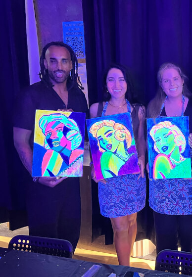 Neon Glow Drink and Draw Workshop with a Drag Queen