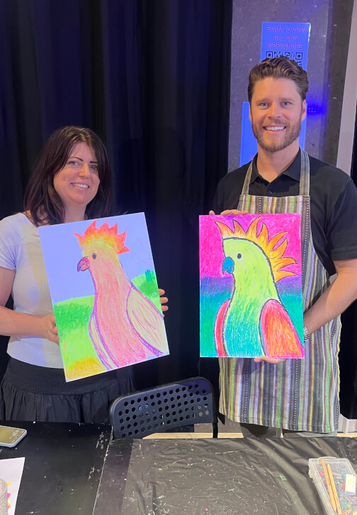 Neon Glow Drink and Draw Workshop with a Drag Queen