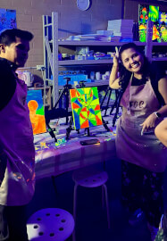 Neon Lights Paint and Sip Party