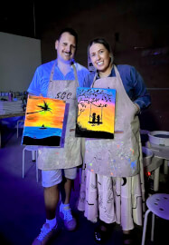 Neon Lights Paint and Sip Party