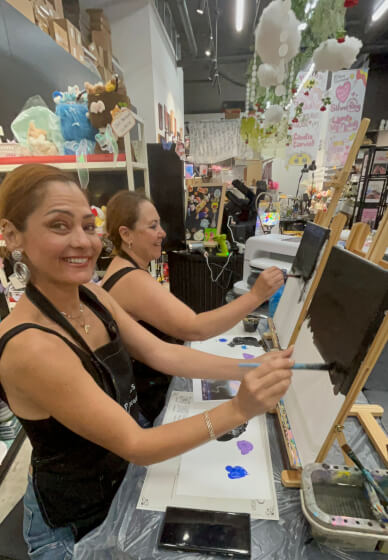 Neon Paint and Sip Workshop