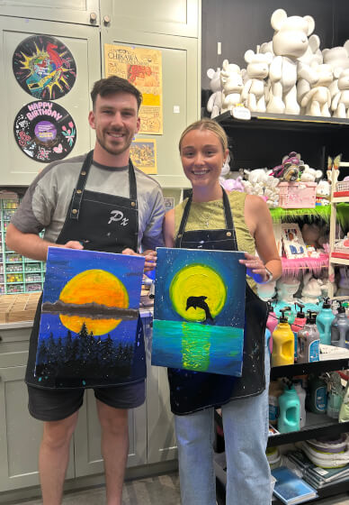 Neon Paint and Sip Workshop
