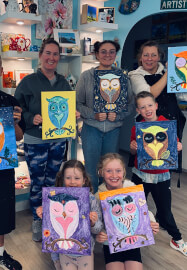 Nighttime Owl Acrylic Painting Workshop