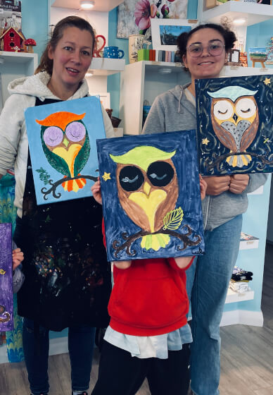 Nighttime Owl Acrylic Painting Workshop