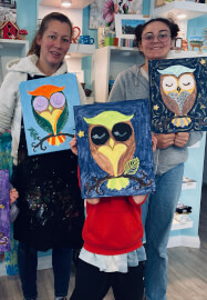 Nighttime Owl Acrylic Painting Workshop
