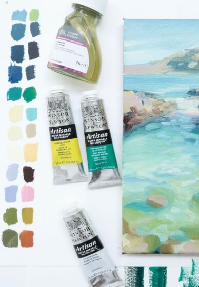 Noosa Fairy Pools Seascape Oil Painting Class