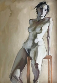 Nude Model Painting Class