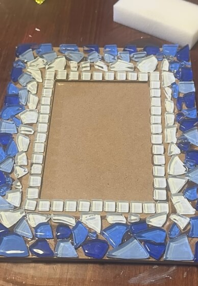 Ocean Blue Mosaic Frame Workshop