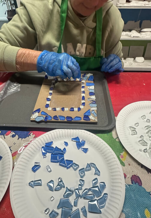 Ocean Blue Mosaic Frame Workshop