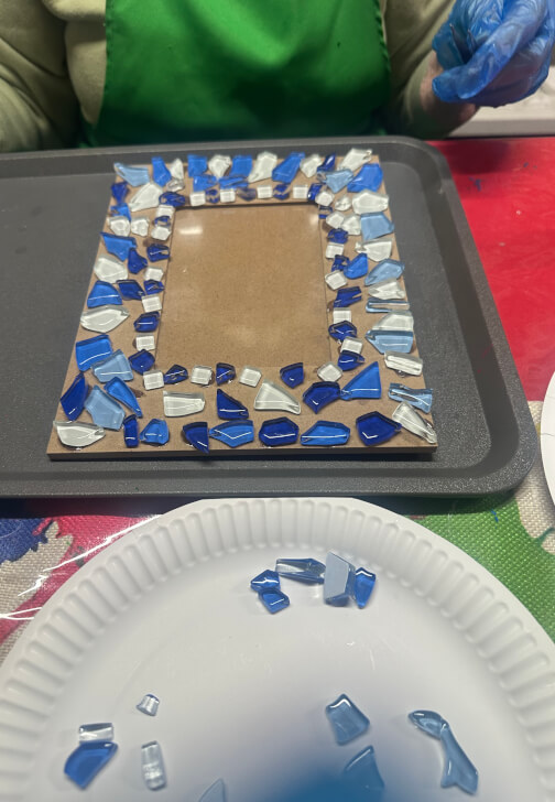 Ocean Blue Mosaic Frame Workshop