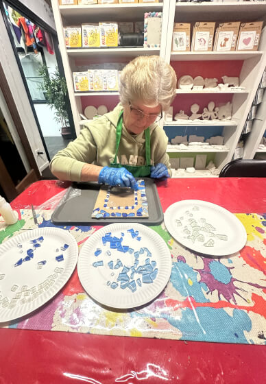 Ocean Blue Mosaic Frame Workshop