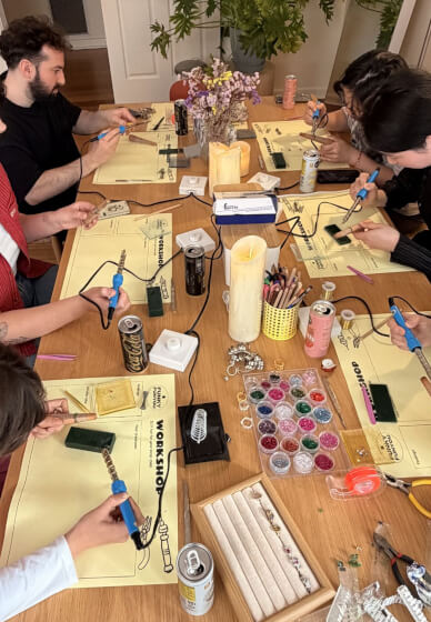 Organic Lost Wax Ring Making Class with Gems Workshop