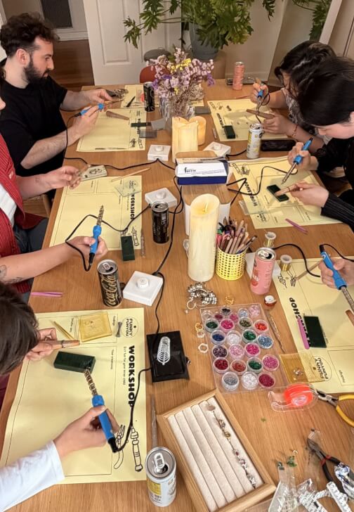 Organic Lost Wax Ring Making Class with Gems Workshop