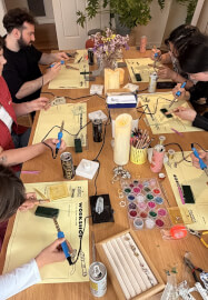 Organic Lost Wax Ring Making Class with Gems Workshop