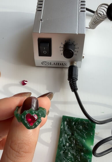 Organic Lost Wax Ring Making Class with Gems Workshop